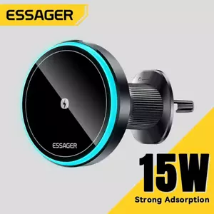 Magnetic Car Phone Holder 15W Wireless Charger Stand For iPhone 15 14 13 Pro Max - Picture 1 of 9