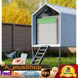 Puerta de gallinero automática alimentada por energía solar con sensor de luz temporizador de control remoto EE. UU. - Imagen 1 de 11