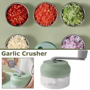 Hand Operated Garlic Crusher Garlic Mincing Tool Garlic Masher Handheld Garlic × - Picture 1 of 12