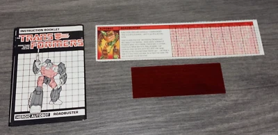 Vintage Transformers Instruction Booklet & Tech Specs HEROIC AUTOBOT ROADBUSTER - Image 1 of 3