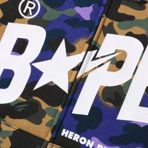 A BATHING APE Bape x Heron Preston Shark Head Hoodie AUTHENTIC *RARE - Picture 1 of 16