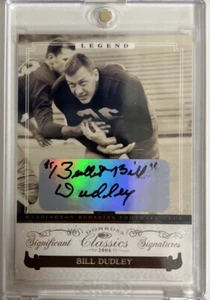2006 BULLET BILL DUDLEY AUTO RARE/100 Donruss Classics LEGEND Card REDSKINS HOF - Picture 1 of 3