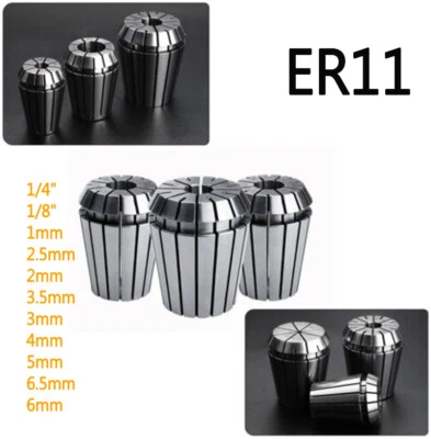 ER11 Clamping 1~6mm Spring Collet for CNC Engraving Machine Milling Lathe Tool - Image 1 of 4