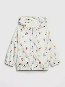GAP GIRL'S WHITE FLORAL PRINT WIND BUSTER JACKET ORG. $52.95 SIZE 5 BNWT - Picture 1 of 3