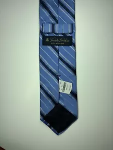 Brooks Brothers Makers & Merchants Krawatte Neu mit Etikett Herren 100 % Seide blau gestreift Krawatte - Bild 1 von 6