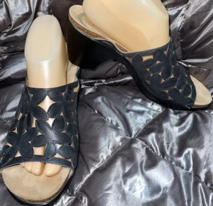 DANSKO DAMEN PANTOLETTEN SANDALEN SCHWARZ LEDER OBERMATERIAL GRÖSSE 40 - Bild 1 von 5