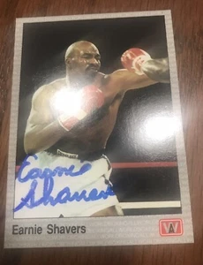 Earnie Shavers Boxer Signed In Person 1991 AW Sports Card #34 - Picture 1 of 2
