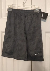 Nike Mesh Anthracite Gray Athletic Basketball Shorts Boys Size 6 NWT NEW - Picture 1 of 2