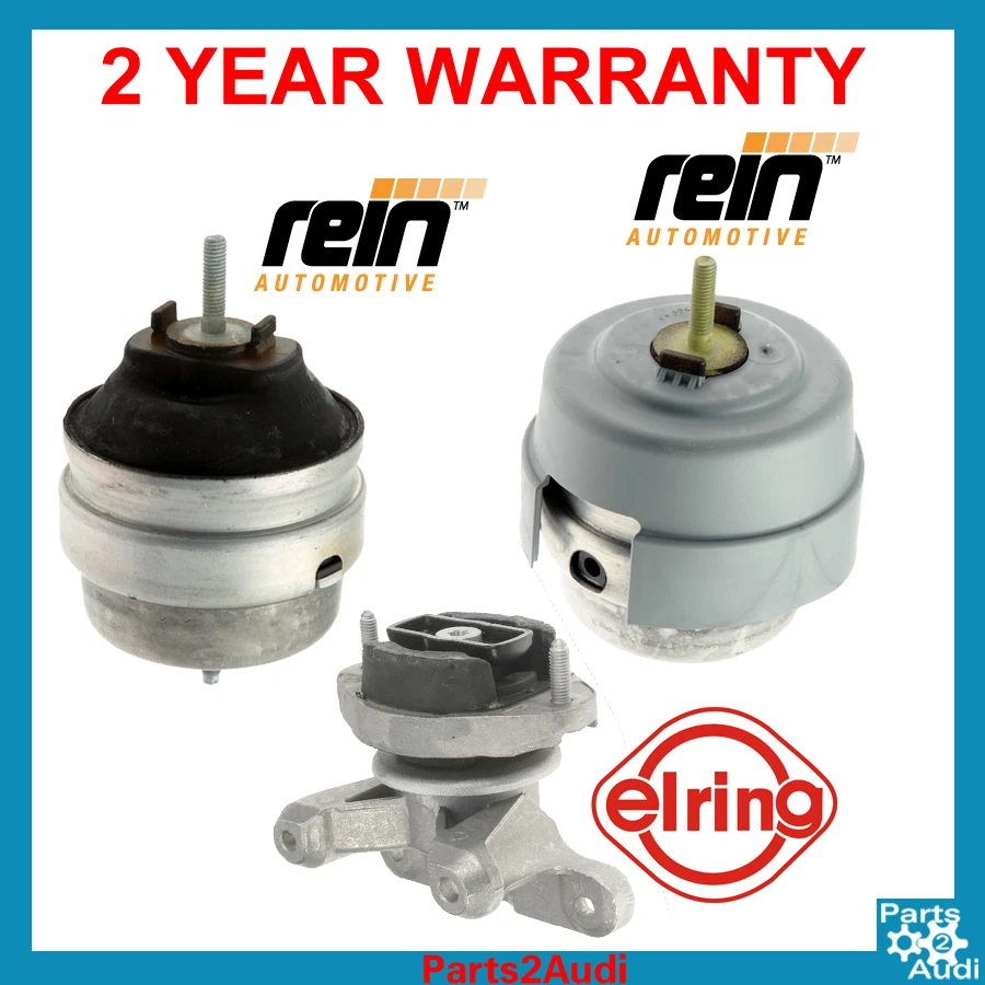 AUDI A4 1.8 2.0 L4 Engine Motor CVT AUTOMATIC Transmission Mount Mounts Set 3 OE - Image 1 of 1