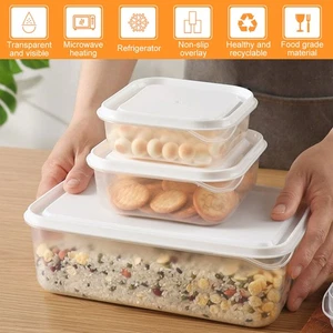 17 Pcs Refrigerator Organizer Bins with Airtight Lids BPA-Free Freezer beBmw - Picture 1 of 12