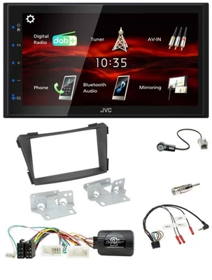 JVC USB Bluetooth Lenkrad DAB 2DIN Autoradio für Hyundai i40 VF ab 2011 schwarz - Bild 1 von 4