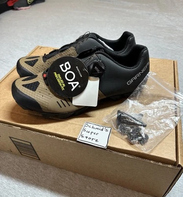 Louis Garneau Hillibilli XC Cycling Shoes Cafe Latte Black Sz 41 BOA NEW Rep Box - Image 1 of 4