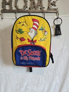 Mochila de colección DR. SEUSS And His Friends pequeña 1997 niños gato en el sombrero usada en excelente estado - Imagen 1 de 2
