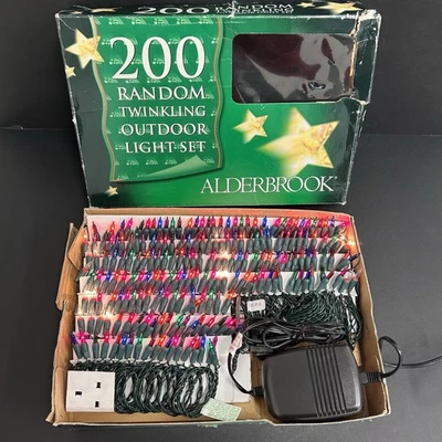 Alderbrook 200 Christmas Random Twinkling Outdoor Fairy Lights UNUSED *BOX WEAR* - Image 1 of 4