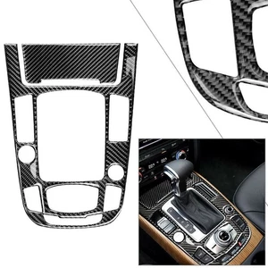 2x Carbon Fiber Gear Shift Box Panel Cover Trim For Audi A4 A5 2013-16/ Q5 13-18 - Picture 1 of 8