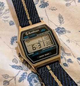Armitron Sport Retro Digital Chronograph Bracelet Watch 40/6343 m182 vintage blu - Picture 1 of 9