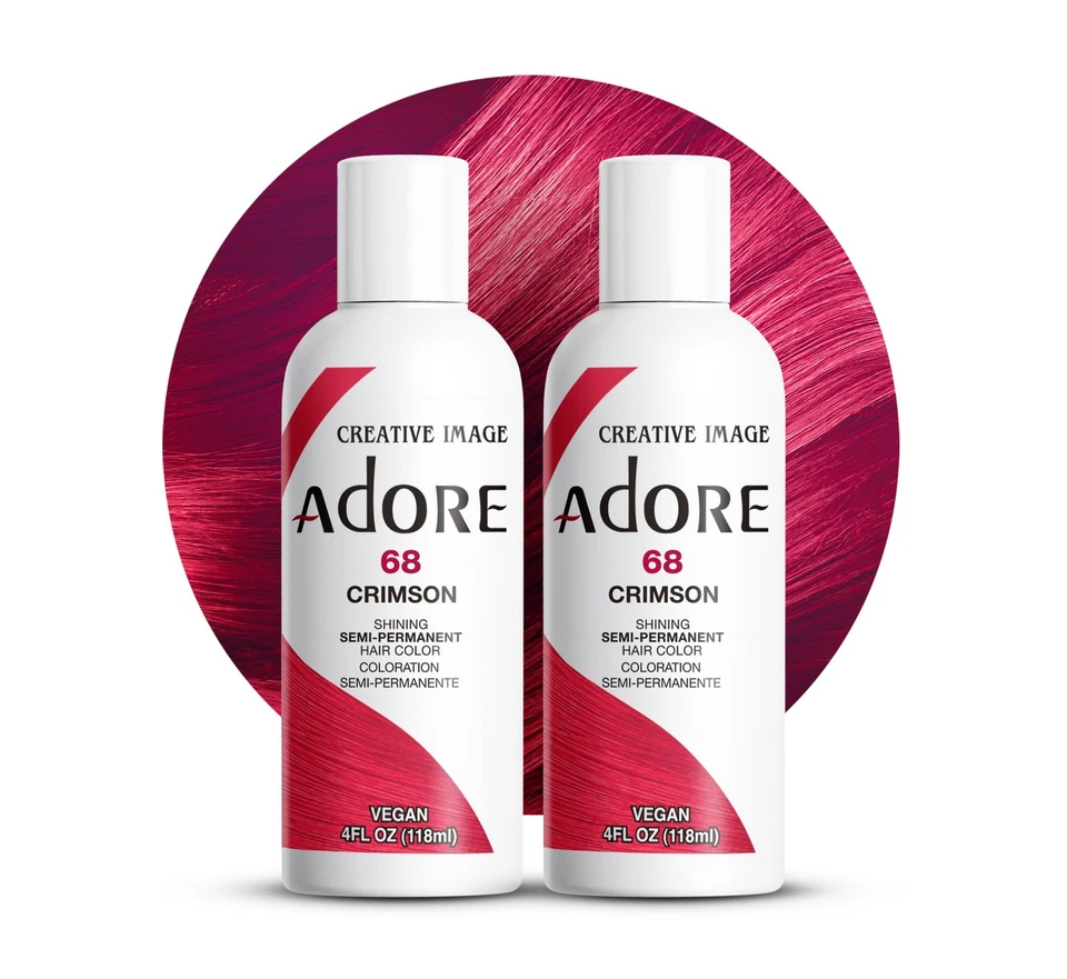Adore Semi-permanent Hair Color 68 Crimson 4 Oz