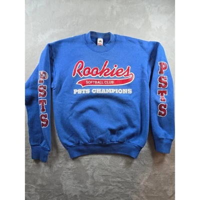Vintage Sweatshirt L Rookies Softball Club PSTS Champions Made In USA *Read - Image 1 of 4