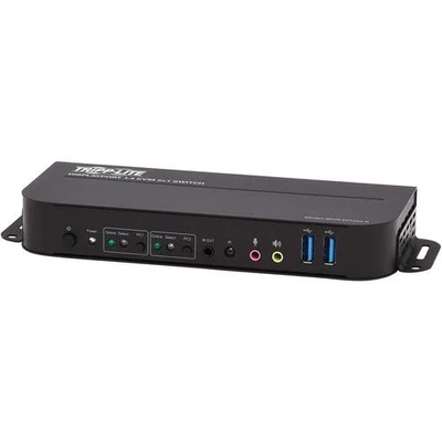Tripp Lite DisplayPort USB KVM Switch 2-Port 4K 60Hz HDR DP 1.4 USB Cables - Image 1 of 4