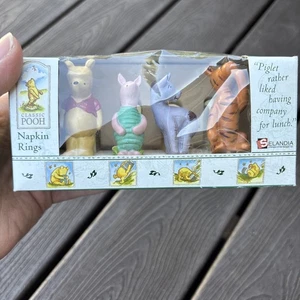 New Disney Winnie The Pooh Classic Pooh Set Of 4 Napkin Rings - Picture 1 of 4