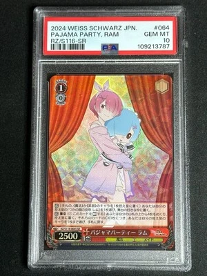 Weiss Schwarz Japanese Re: Zero Pajama Party Ram RZ/S116-064S SR PSA 10 GEM MINT - Image 1 of 2