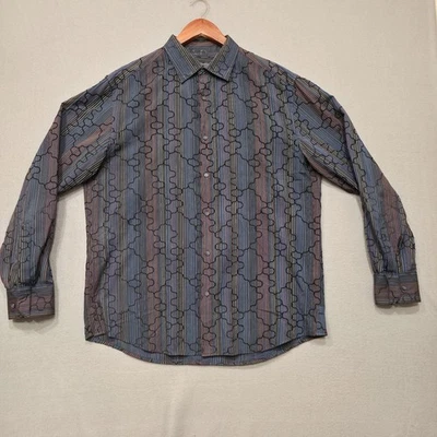 Jhane Barnes Men's Multicolor Long Sleeve Button Up Shirt Size Large - Image 1 of 4