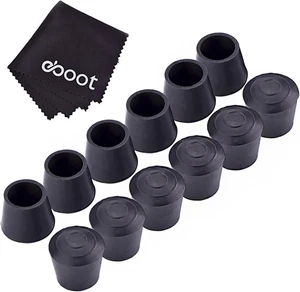 12 Stück Tisch Stuhl Gummi Bein Spitzen Kappen 7/8 Zoll Schwarz Neu - Bild 1 von 7