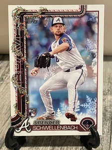 Spencer Schwelllenbach RC 2025 Topps Holiday H199 Atlanta Braves - Imagen 1 de 2