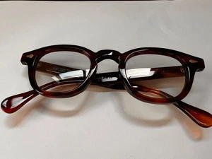 JULIUS TART OPTICAL AR Eyeglasses/ Sunglasses Demi Amber DMR Frame 44-24 W/Case - Picture 1 of 20