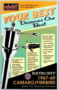 PRINT AD 2013 ididit Inc Tilt Steering Columns Retrofit 1967-69 Camaro Firebird - Picture 1 of 1