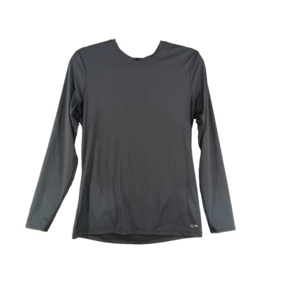 Camiseta larga ajustada CHAMPION talla XL (16-18) negra lisa tejida ropa de gimnasio Foto 1 de 4