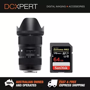 SIGMA 18-35MM F/1.8 DC HSM ART LENS FOR NIKON (4210955) + BONUS SD CARD - Picture 1 of 5
