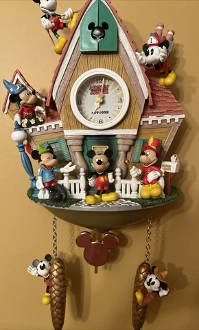 Disney Mickey Mouse Through The Years Cuckoo Clock with Lights & Music 2016 Cover