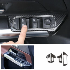Para Benz GLA W156 2020-2023 ABS fibra de carbono panel elevador cubierta interruptor - Imagen 1 de 9