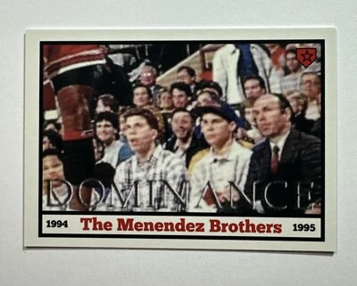 Tarjeta de baloncesto Menendez Brothers - Courtside at 1994-95 NBA Bulls Game - Jordan Foto 1 de 2