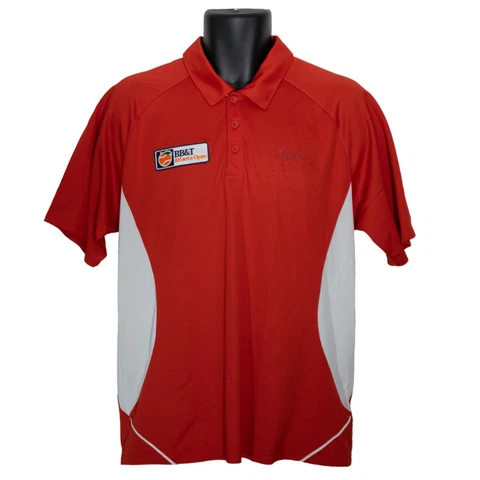 BB&T Atlanta Open Tennis Wilson Mens Polo Shirt Red White Size L Large Cover