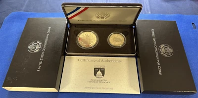 '89 Silver & Half Dollar US Congressional Coins Certificate of Authenticity #406 - Image 1 of 3