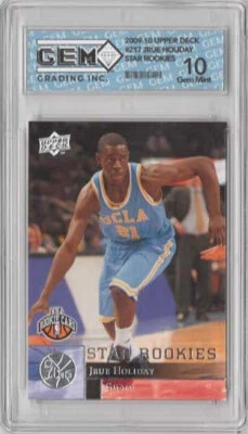 9-10 Upperdeck RC JRUE HOLIDAY Gem Como Nuevo 10 76ers Foto 1 de 2