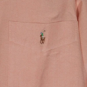 Vintage Ralph Lauren Hemd Herren 2XL Pfirsich Fleisch Pony Logo Oxford Classic Fit Preppy - Bild 1 von 9