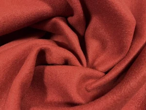 Vegan Wool Heavyweight Flannel Fabric, Per Metre - Plain - Red - Picture 1 of 3