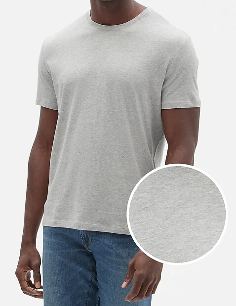 Gap Everyday T 恤 圆领短袖黄色蓝色黑色灰色白色棉质 — 第 1/1 张图片