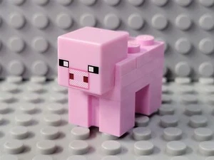 LEGO Minecraft animal de cerdo construido en ladrillo - Imagen 1 de 1