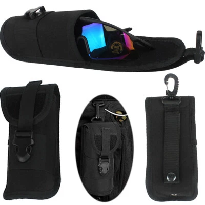 Nylon Portable Eyeglasses Storage Hard Quick Buckle Waist Mounted Eyeglass Case - Image 1 of 4