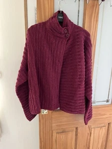 Gaeltarra Knitwear Ireland Boiled Wool Mulberry Coloured Jacket M - Picture 1 of 8