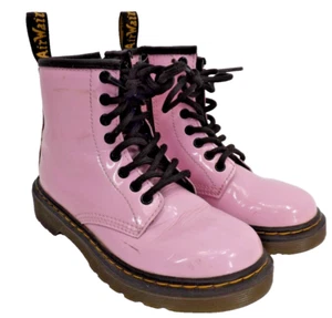 Dr. Martens  1460 J - Children's DOCS Shiny PINK Boots  - Child size 12 US - Picture 1 of 12
