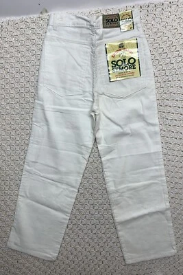Pantalones de mezclilla de pana Solo Semore de colección para hombre talla 28x30 blancos holgados hip hop pierna ancha Estados Unidos Foto 1 de 4