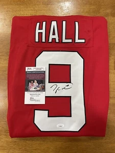 Taylor Hall New Jersey Devils Autographed Signed Jersey size L JSA COA - Bild 1 von 4