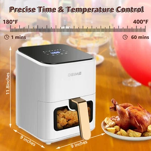 Freidora de Aire 4.2QT Sin Aceite LCD 1200W Cocina Saludable 360° Horno Caliente con 7 Presets - Imagen 1 de 6