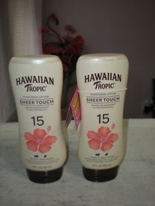 2-Hawaii Tropic.  Sheer Touch, Sunscreen Lotion, SPF 15, 8 fl oz LOT OF 2 - Picture 1 of 1