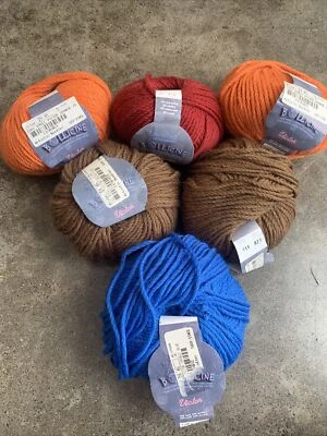 Mixed Lot of 6 CASCADE YARNS BOLLICINE VICTOR YARN Wool/Acrylic 100gr 114 yd - Image 1 of 4